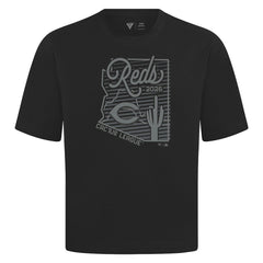 Cincinnati Reds Levelwear Sunrise Luxe Signature Knit T-Shirt Black