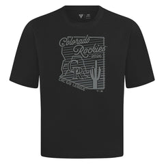 Colorado Rockies Levelwear Sunrise Luxe Signature Knit T-Shirt Black