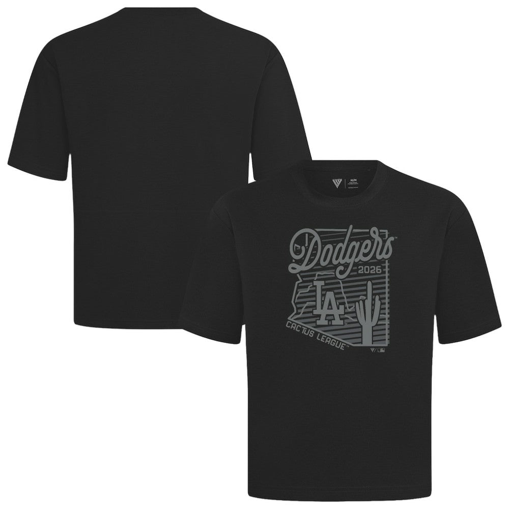 Los Angeles Dodgers Levelwear Sunrise Luxe Signature Knit T-Shirt Black