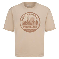 Cleveland Guardians Levelwear Spring Training Badge Luxe Signature Knit T-Shirt Khaki