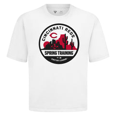 Cincinnati Reds Levelwear Spring Training Badge Luxe Signature Knit T-Shirt White