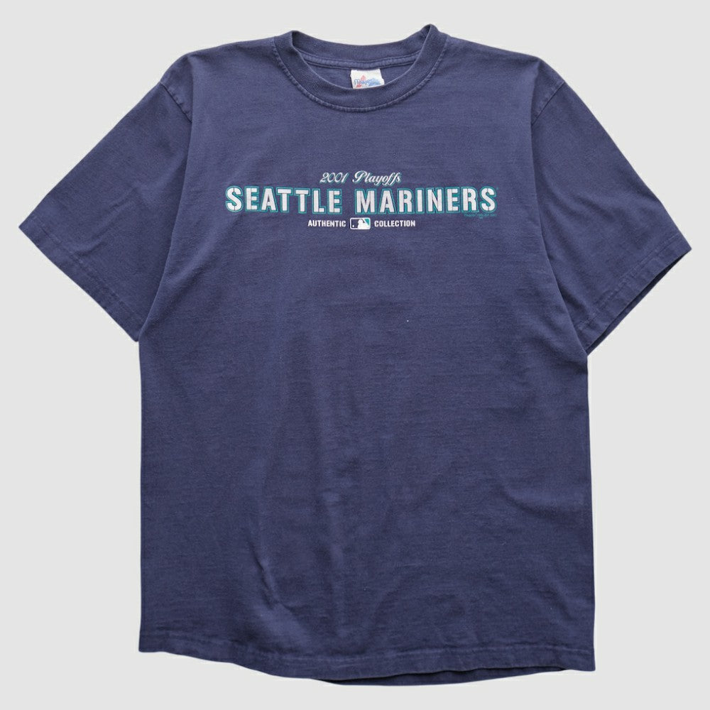 Seattle Mariners Majestic 2000s T-shirt Navy Vintage