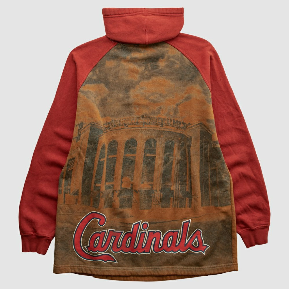St. Louis Cardinals Majestic 2010s Hooded Pullover Sweatshirt Brown Vintage