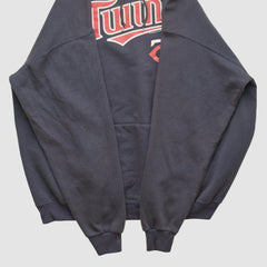 Minnesota Twins MLB 2000s Hooded Pullover Sweatshirt Navy Vintage