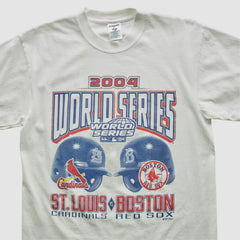 MLB World Series Jerzees 2004 T-shirt White Vintage