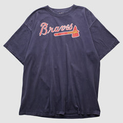 Atlanta Braves Majestic 2000s T-shirt Navy Vintage