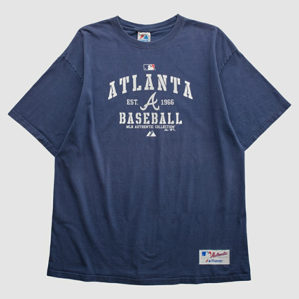 Atlanta Braves Majestic 2010 T-shirt Navy Vintage