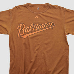 Baltimore Orioles Majestic 2009 T-shirt Brown Vintage