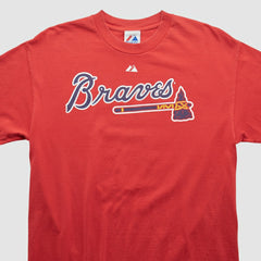 Atlanta Braves Majestic 2010 T-shirt Red Vintage