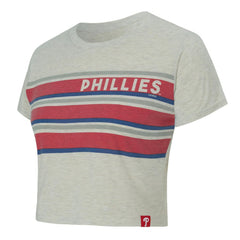 Philadelphia Phillies Concepts Sport Women's Birch Cropped T-Shirt Cream