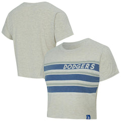 Los Angeles Dodgers Concepts Sport Women's Birch Cropped T-Shirt Cream