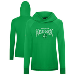 Boston Red Sox Levelwear Women's St. Patrick's Day Slender Raglan Hoodie Green