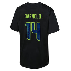 Sam Darnold Seattle Seahawks Youth Super Bowl LX Carbon Fashion Game Jersey - Black