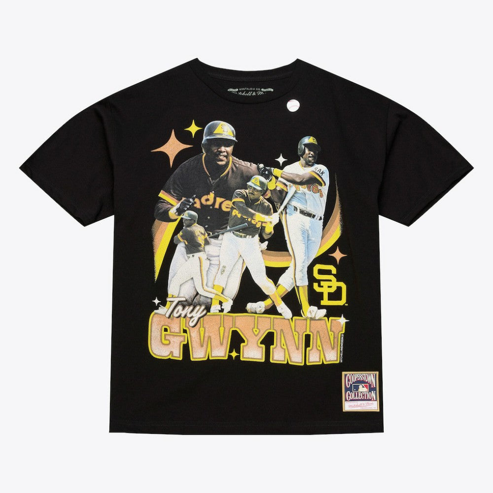 Tony Gwynn San Diego Padres Legendary Collage Player T-Shirt Black | Mitchell & Ness