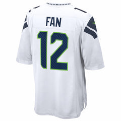 12s Seattle Seahawks Game Jersey White Nike