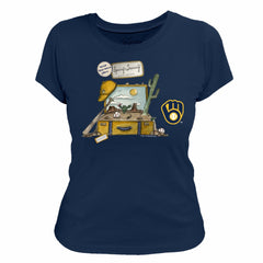 Milwaukee Brewers Tiny Turnip Women's 2026 Spring Training T-Shirt Navy