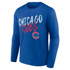 Chicago Cubs Hustle Personalized Name & Number Long Sleeve T-Shirt Royal
