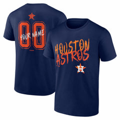 Houston Astros Hustle Personalized Name & Number T-Shirt Navy