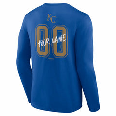 Kansas City Royals Hustle Personalized Name & Number Long Sleeve T-Shirt Royal