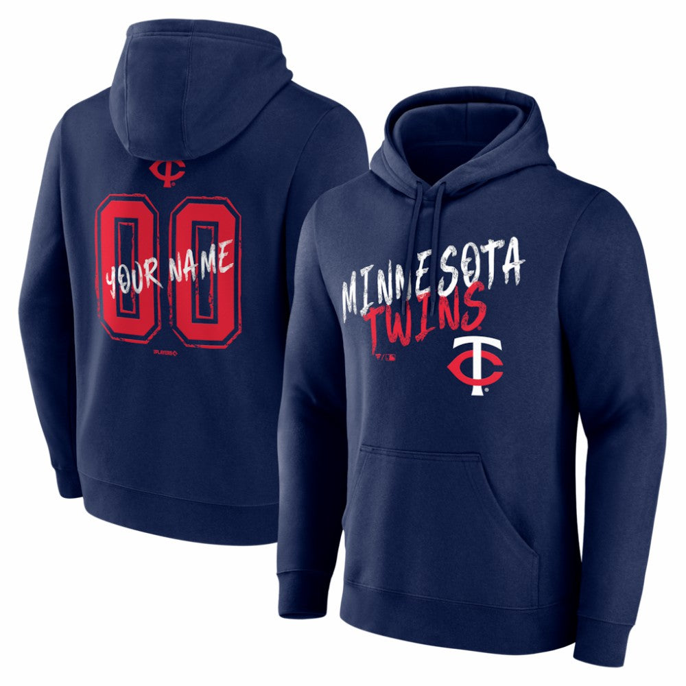 Minnesota Twins Hustle Personalized Name & Number Hoodie Navy