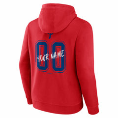 Philadelphia Phillies Hustle Personalized Name & Number Hoodie Red