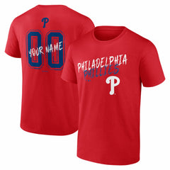 Philadelphia Phillies Hustle Personalized Name & Number T-Shirt Red