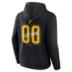 Pittsburgh Pirates Hustle Personalized Name & Number Hoodie Black