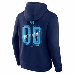 Tampa Bay Rays Hustle Personalized Name & Number Hoodie Navy
