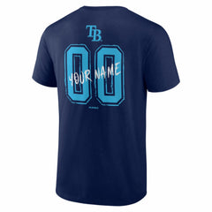 Tampa Bay Rays Hustle Personalized Name & Number T-Shirt Navy