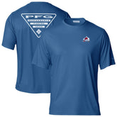 Colorado Avalanche Columbia PFG Terminal Tackle Omni-Shade T-Shirt Blue