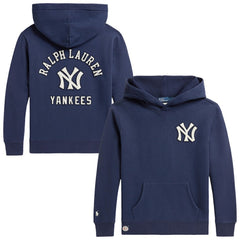 Yankees Polo Ralph Lauren Youth Fleece Hoodie Navy