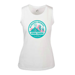 Milwaukee Brewers Levelwear Women's Macy Spring Training Badge Bold Tank Top White