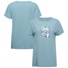 Cincinnati Reds Levelwear Women's Influx Spring Training Sunrise Bold T-Shirt Blue