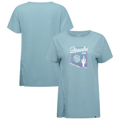 Milwaukee Brewers Levelwear Women's Influx Spring Training Sunrise Bold T-Shirt Blue