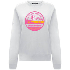 Baltimore Orioles Levelwear Women's Yvette Spring Training Badge Bold Sweatshirt White