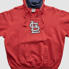St. Louis Cardinals Genuine Merchandise 2000s Hooded Pullover Sweatshirt Red Vintage