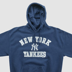 New York Yankees Stitches 2010s Hooded Pullover Sweatshirt Navy Vintage