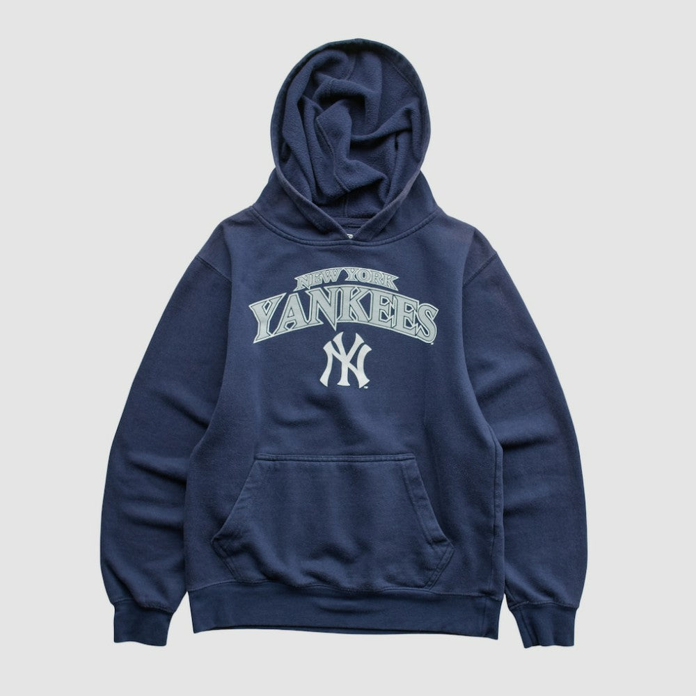 New York Yankees Stitches 2010s Hooded Pullover Sweatshirt Navy Vintage