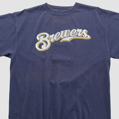 Milwaukee Brewers Majestic 2000s T-shirt Navy Vintage