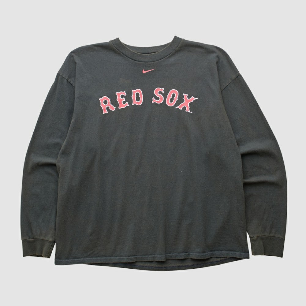 Boston Red Sox 2000s Long Sleeve T-shirt Black Vintage | Nike