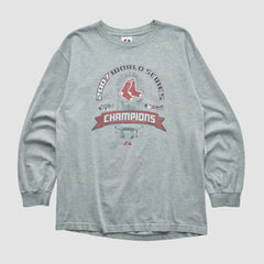 World Series Champions Majestic 2007 Long Sleeve T-shirt Heather Gray Vintage