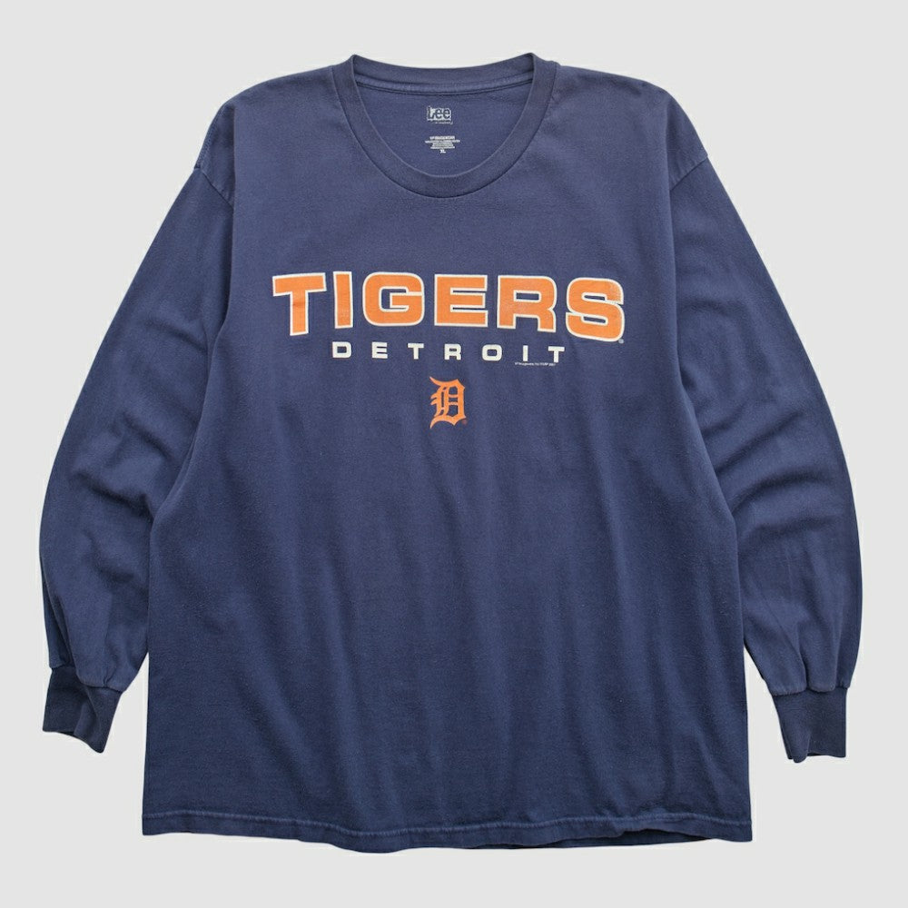 Detroit Tigers Lee Sport 2000s Long Sleeve T-shirt Navy Vintage