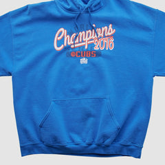 Chicago Cubs MLB Genuine Merchandise 2016 Hooded Pullover Sweatshirt Blue Vintage