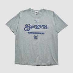 Milwaukee Brewers Lee Sport 2000s T-shirt Heather Gray Vintage