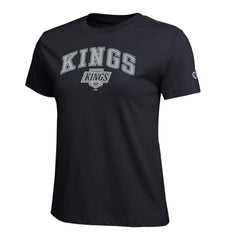 Los Angeles Kings Champion Women's Arch Mascot Logo T-Shirt Black