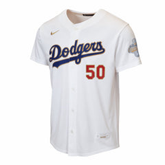 Mookie Betts Los Angeles Dodgers Youth 2026 Gold Collection Home Replica Jersey - White