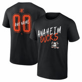 Anaheim Ducks Hustle Personalized Name & Number T-Shirt Black