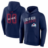 Colorado Avalanche Big & Tall Hustle Personalized Name & Number Hoodie Navy