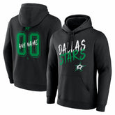 Dallas Stars Big & Tall Hustle Personalized Name & Number Hoodie Black