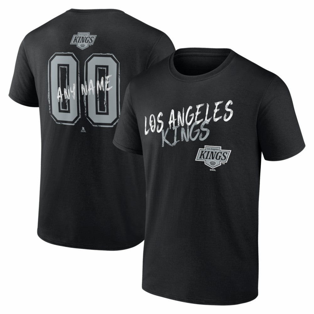 Los Angeles Kings Big & Tall Hustle Personalized Name & Number T-Shirt Black